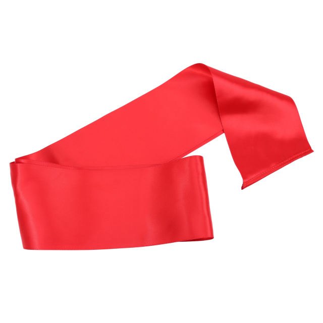 Polyester Blindfold with Silk Strap (Red)