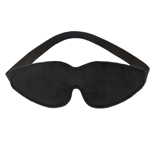 PU Blindfold with Elastic Strap (Black)