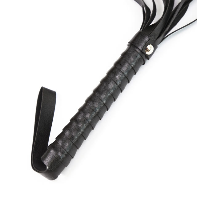 Spanking PU Flogger(Small Soft Tail) Bondage Whip With Handle Slave Sex Toys For Couples 