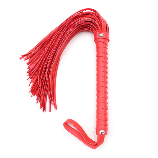 Spanking PU Flogger Bondage Whip With Handle Slave Sex Toys For Couples 