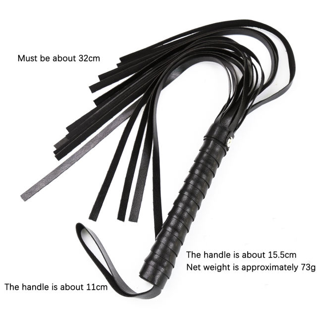 Spanking PU Flogger(Small Soft Tail) Bondage Whip With Handle Slave Sex Toys For Couples 