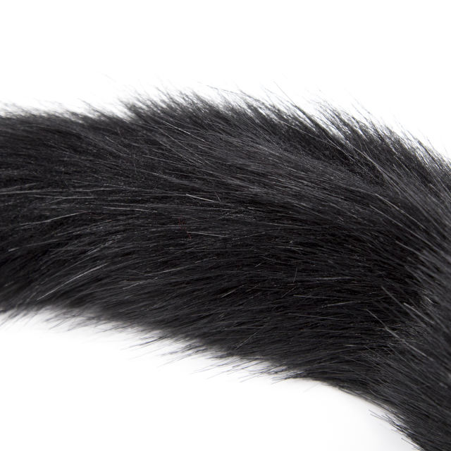 Vibrating Faux Fur Fox Tail Anal Plug