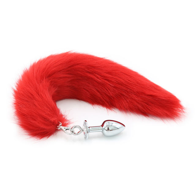 Faux Fur Fox Tail With Metal Anal Plug