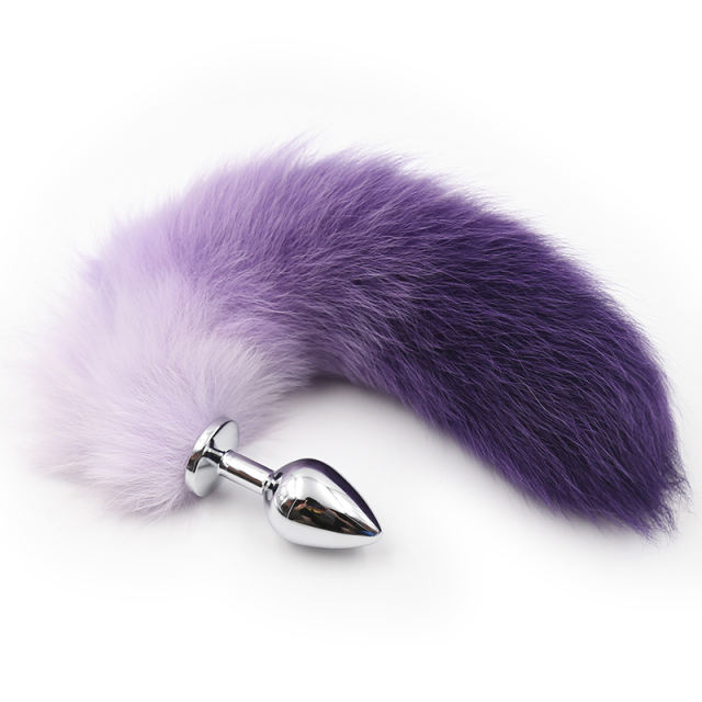 Real Fur Fox Tail With Metal Anal Plug