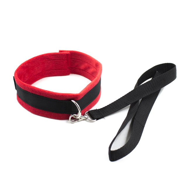 Bondage 9 set(wrist & ankle restraints, paddle, eye mask, whip, collar, feather, 5 M rope & nipple clamps)