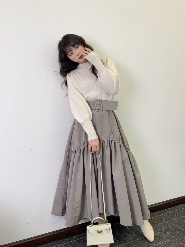 日本製 2ウェイ SNIDEL ベルトオンボリュームギャザースカート - 通販 