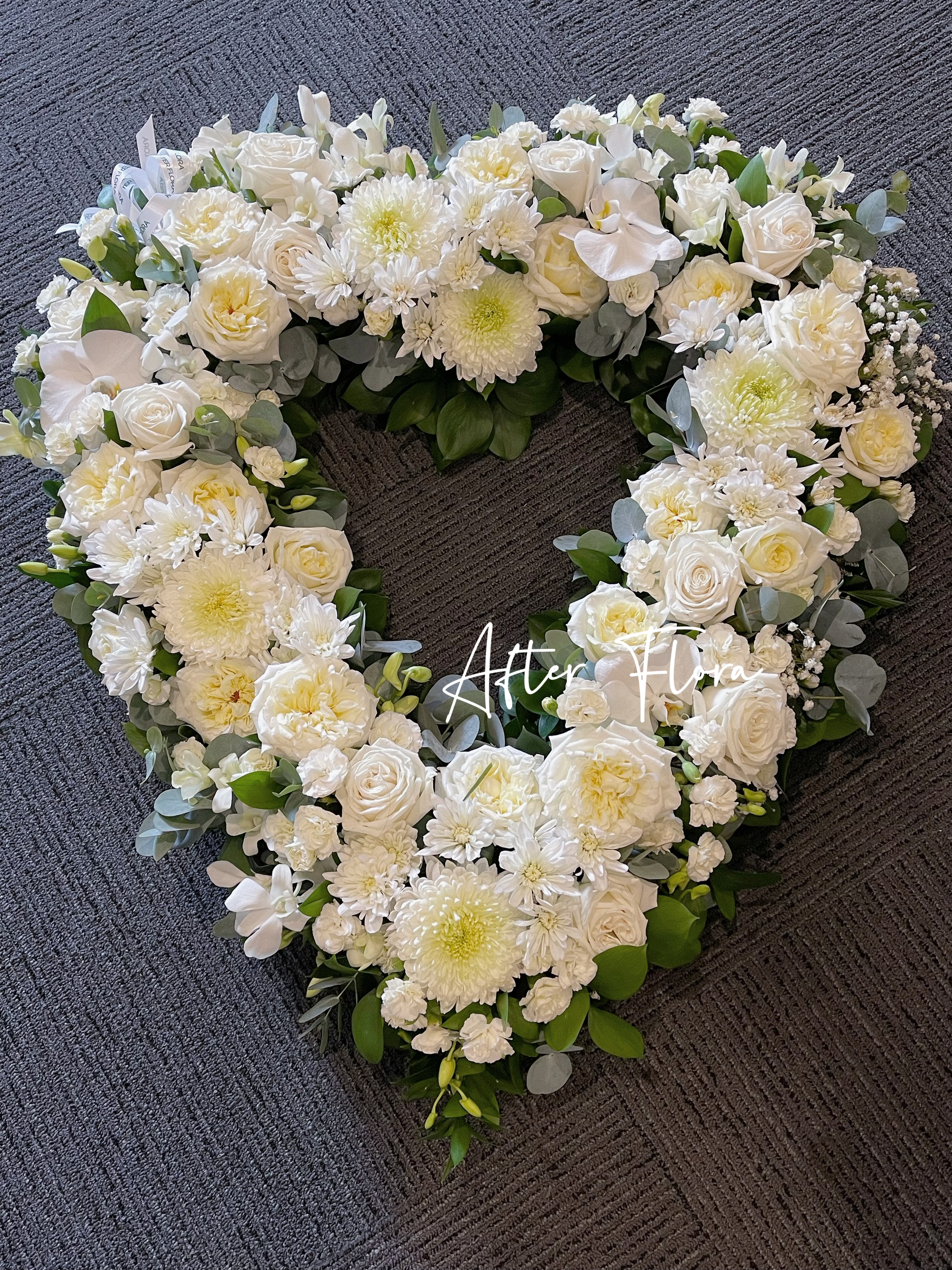 Funeral Wreath in heart shape