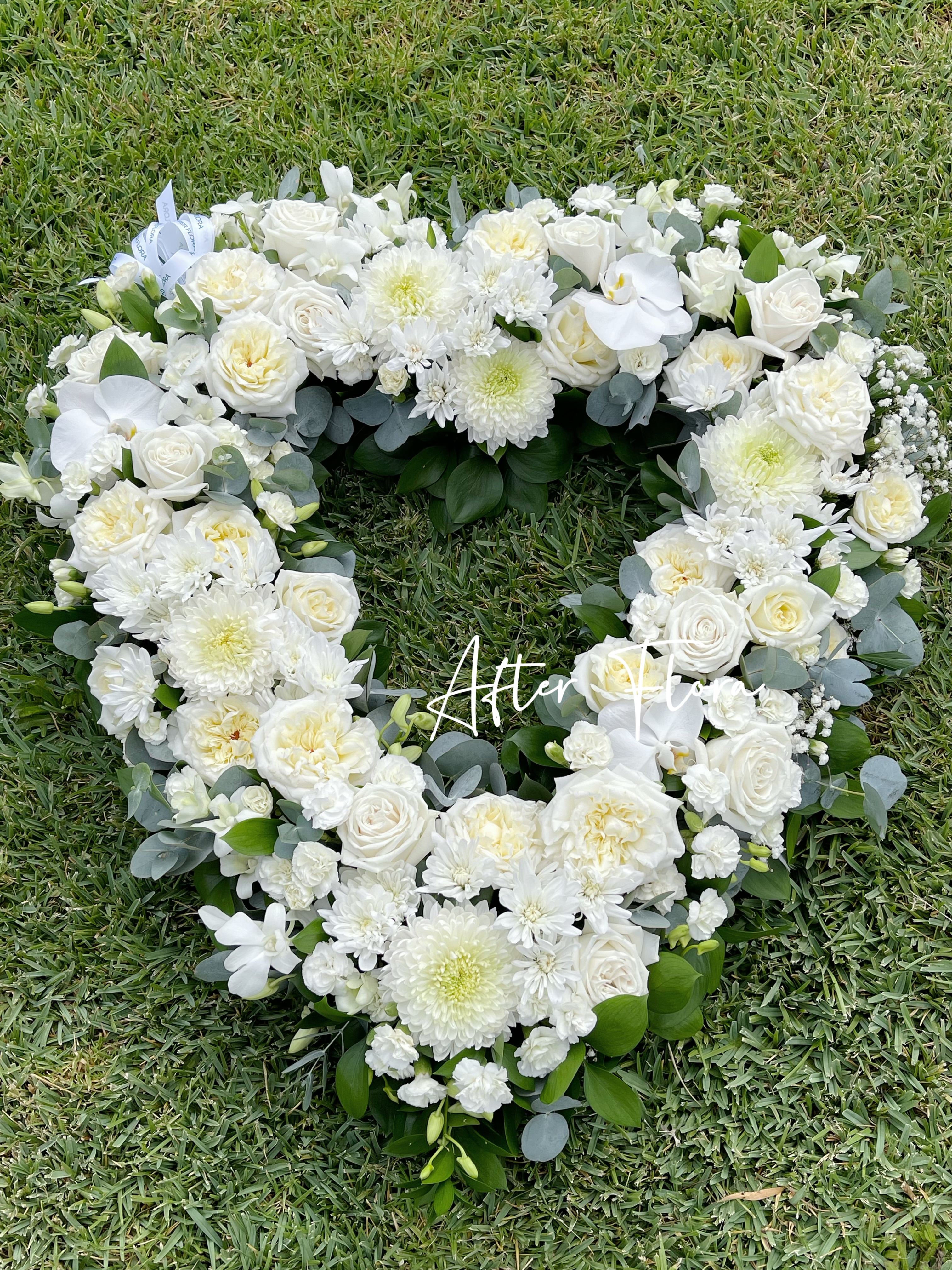 Funeral Wreath in heart shape