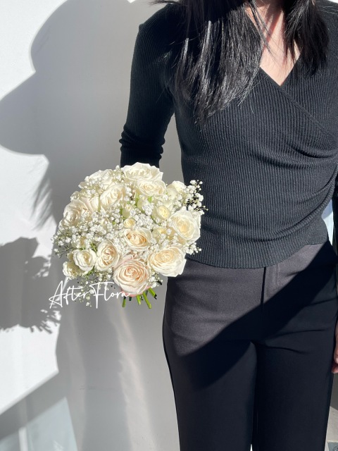 White & Baby's breath