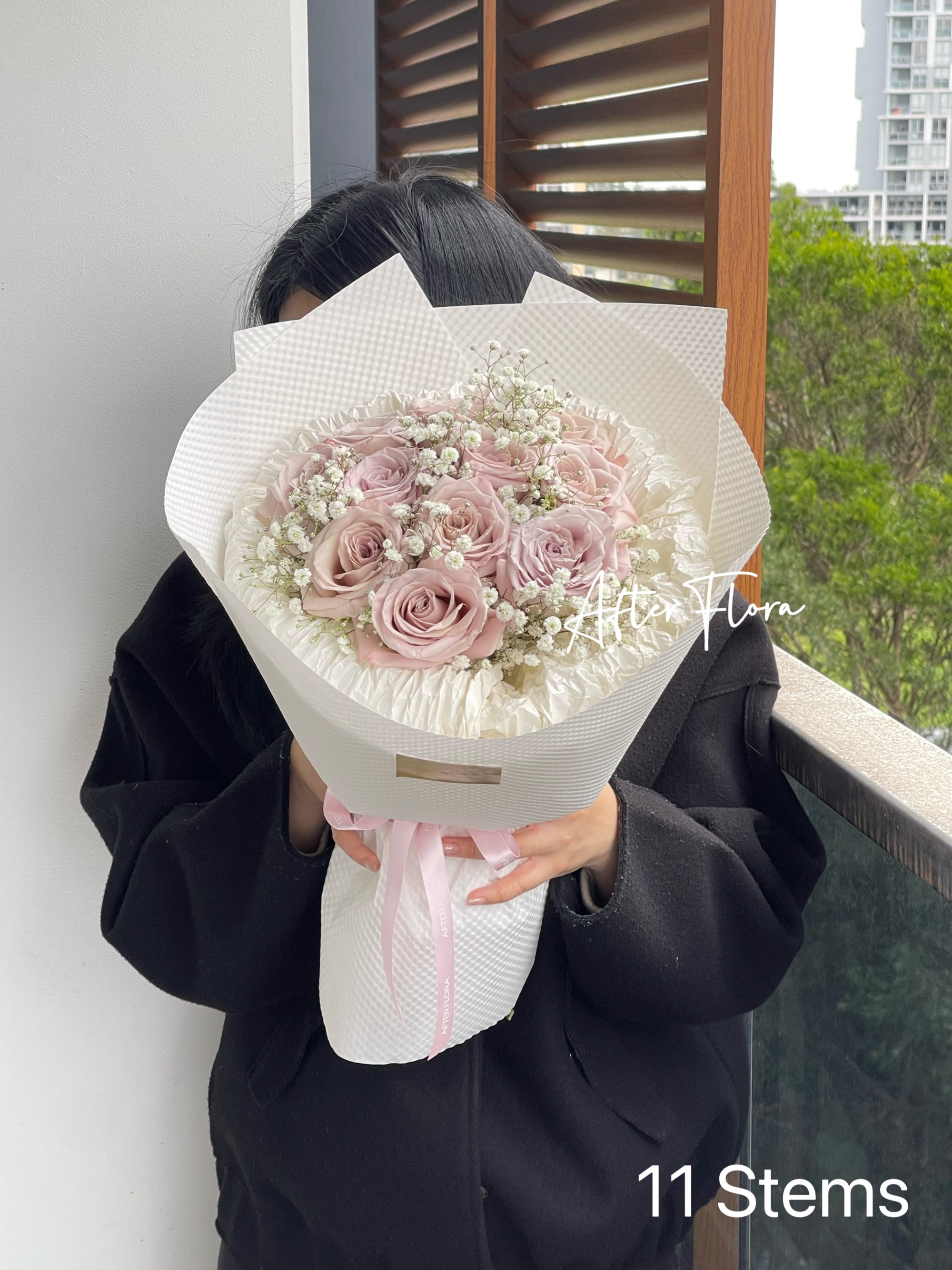 Menta roses+baby's breath