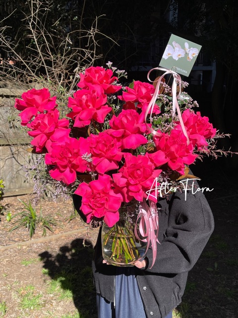 Reflex Roses with Vase