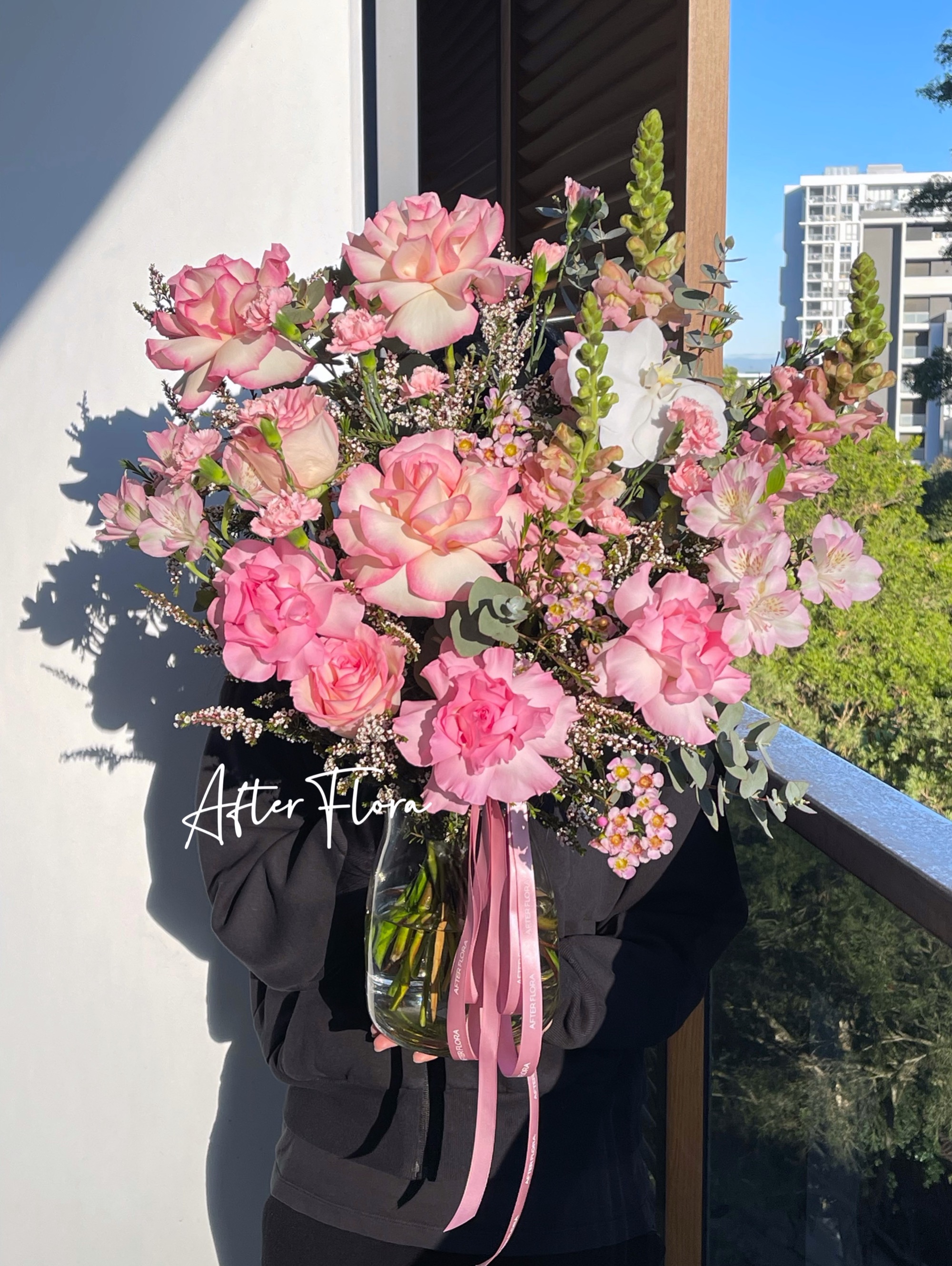 Pink Flower Vase Arrangement