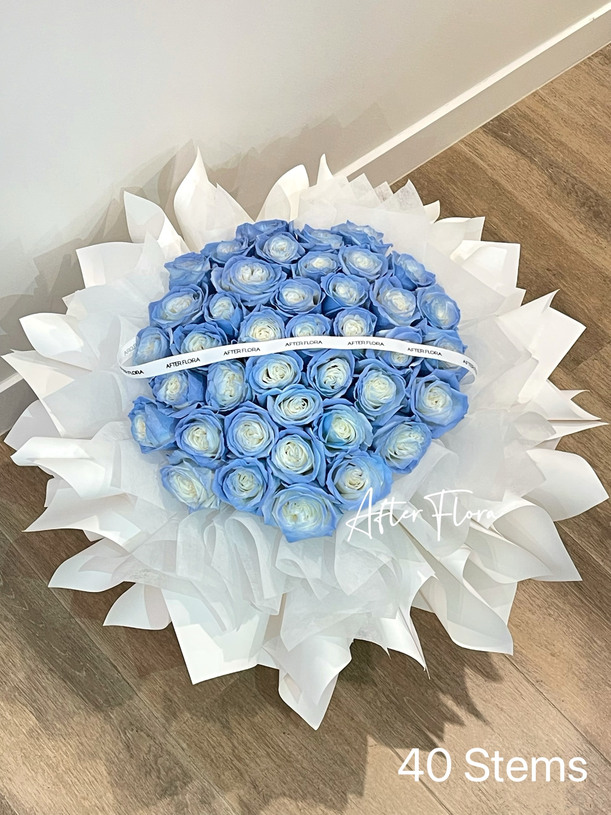 French Blue Roses (fancy wrapping)