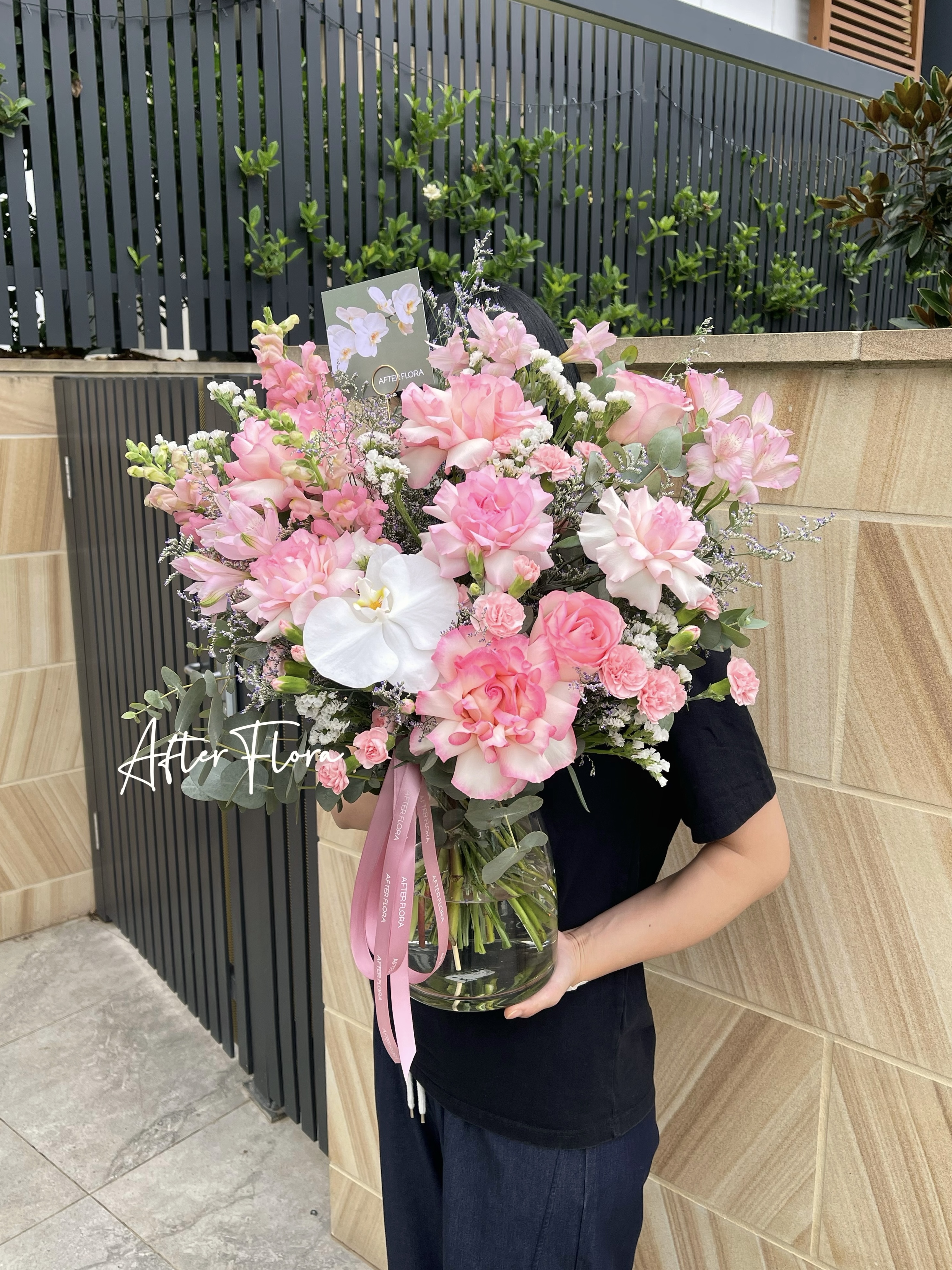 Pink Flower Vase Arrangement