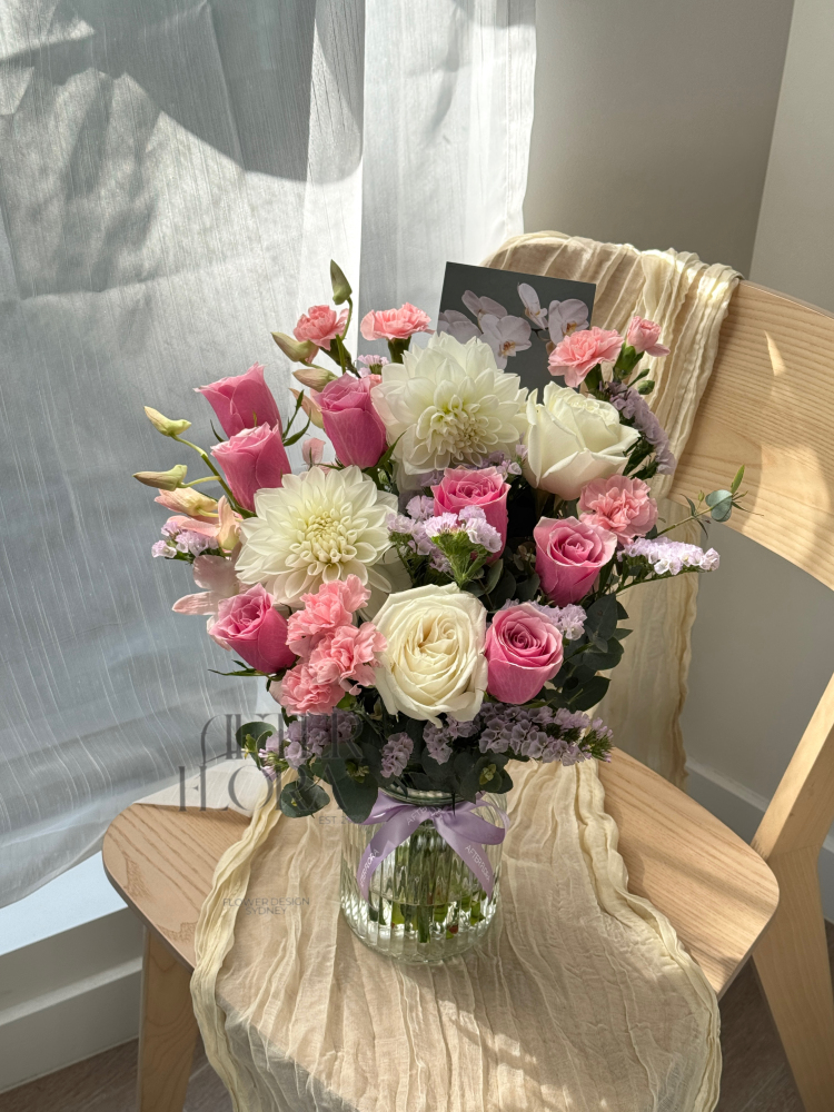 Pastel Posy Jar