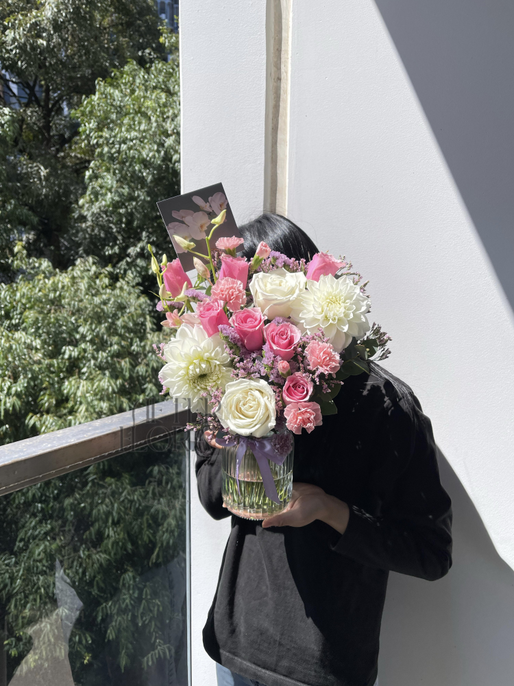 Pastel Posy Jar