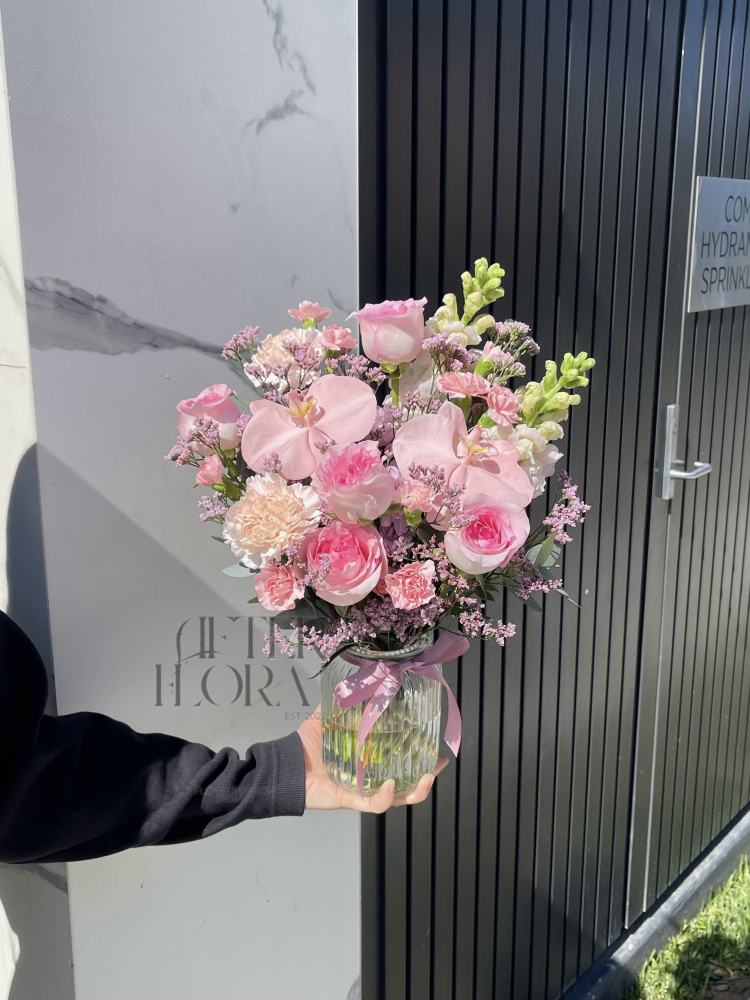 Pink Posy Jar