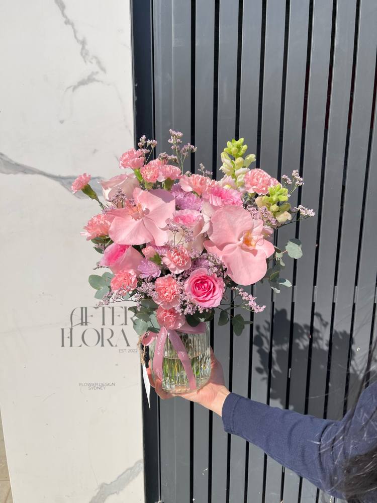 Pink Posy Jar