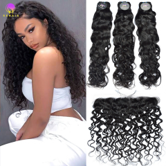 RX-B Water Wave Natural Black Hair And Closure Lace Durable Hair