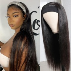 Straight Headband Wigs High Quality 100% Virgin Hair Sold Sutiable For Beginner