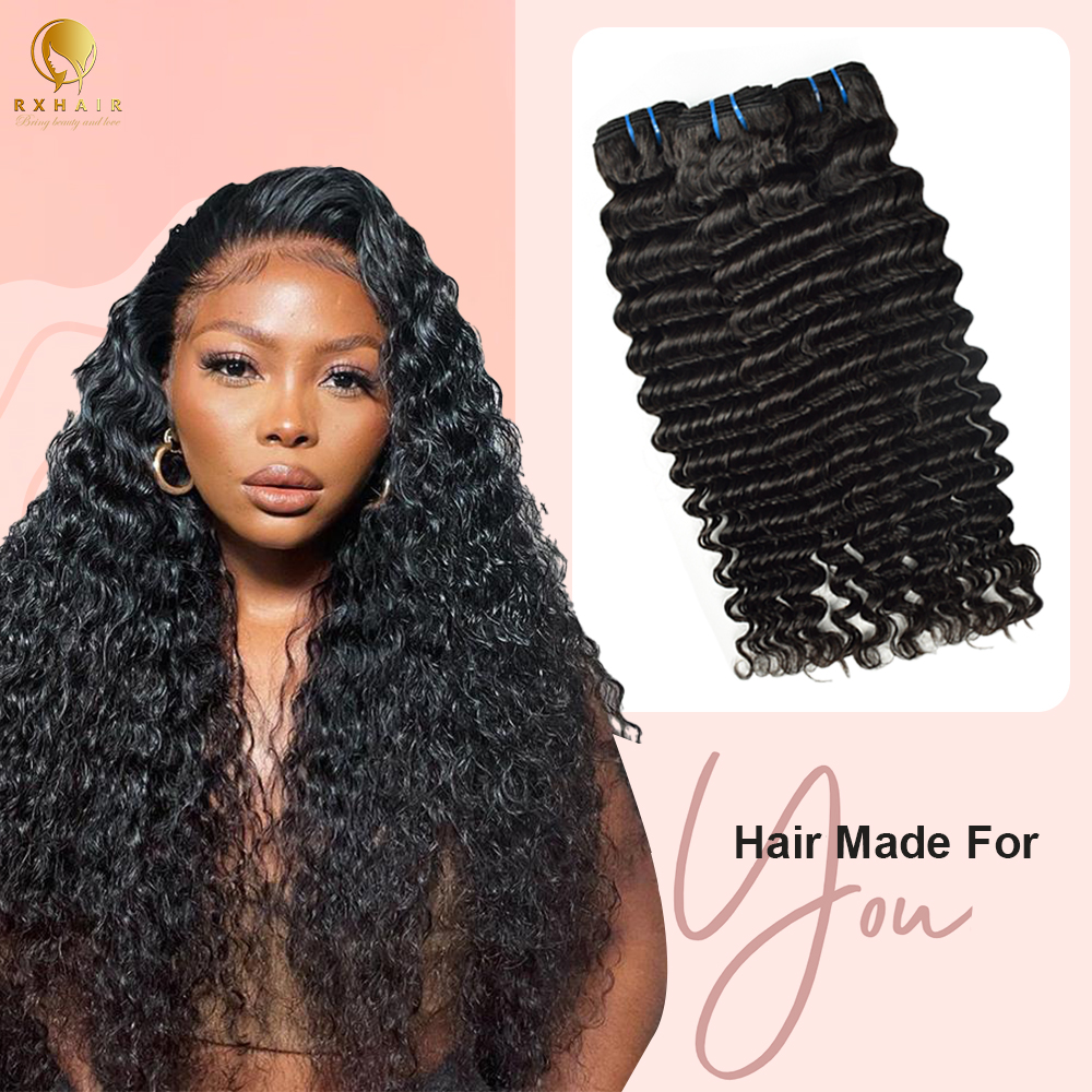 RX-B -Deep Wave ▪ Human Hair Real Hair Pieces Wholesale Bundles