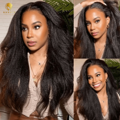 Kinky Curly U-Part Wigs Pas de perruques de cheveux humains en dentelle Installation facile