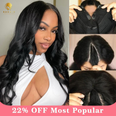 Body Wave V-Part Wigs 100% raw Human Hairs Convenient Hairstyles
