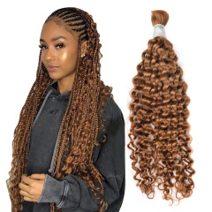 Deep Curly 30# 100% Bulk Human Hair Wholesale For Braiding No Weft For Braiding Bundles No Weft Braiding Hair Extension