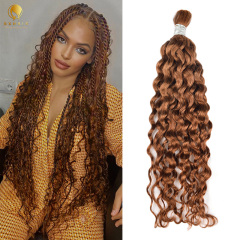 30# Water Wave Bulk Braiding Human Hair Wet And Wavy Human Braiding Hair Bulk No Weft