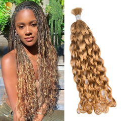 27# Italian Curly High Quality Afro Kinky Bulk 100% Human Hair Virgin Hair For Braiding Hair