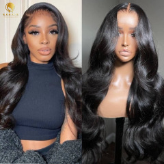 Real Glueless Wig Body Wave Pre-Plucked Natual Black Human Hair Wig