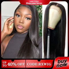 Long Straight HDLace Frontal Wig Natural Black Human Hair Wigs