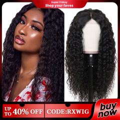 Italian Curly HD Lace frontal Glueless Wig Curly Natural Black Human Hair Wigs