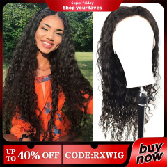 Water Wave Lace Frontal Wigs with Baby Hair For Women Pre Plucked handmade wig Deep Parting High Quality Wigs
