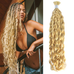 613# Italian Curly Braiding Hair Bulk 100% Raw Human Hair Virgin Hair For Braiding Hair