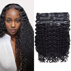 10A Natural Straight Clip In Hair Extension Einfach zu installierendes unverarbeitetes Echthaar