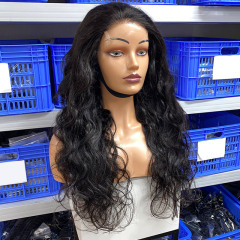 Body wave Lace Closure Wig Real Human Hair Glueless Wigs Natural Black Color