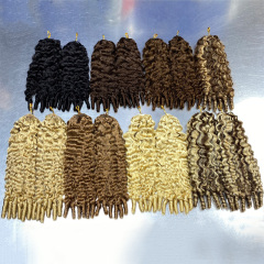Mix-Color French curly 100% Crochet human hair For Braiding