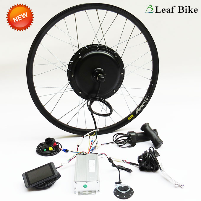LECHEN 1500W 48v Brushless Rear Hub Motor Electric Bicycle Conversion Kit with Speedmeter Display