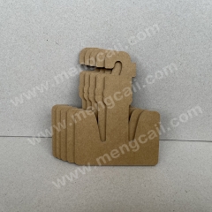 Manufacturers custom kraft paper shoe hook eco degradable color paper shoe hook one word slipper cardboard hook