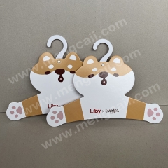 Manufacturers wholesale cartoon animal cardboard hangers eco-friendly degradable paper clothes hanging star's head paper hangers