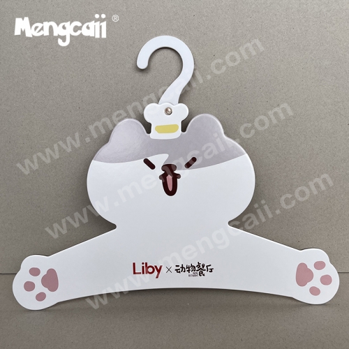 Manufacturers wholesale cartoon animal cardboard hangers eco-friendly degradable paper clothes hanging star's head paper hangers