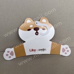 Manufacturers wholesale cartoon animal cardboard hangers eco-friendly degradable paper clothes hanging star's head paper hangers