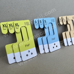 Manufacturer custom belt paper hooks F&F brand hat hooks eco-friendly socks cardboard hooks