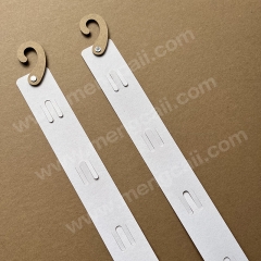 Manufacturer wholesaler super retail paper hanging strip environmental protection degradable FSC snack display hanging card paper shelf hanging strip