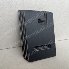 Manufacturer custom belt paper hook environmental degradable cardboard hanging card FSC black paper coat hook