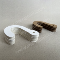 Manufacturer custom fabric cardboard hook FSC ECO friendly recyclable paper question mark hook white paper hook