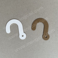 Manufacturer custom fabric cardboard hook FSC ECO friendly recyclable paper question mark hook white paper hook