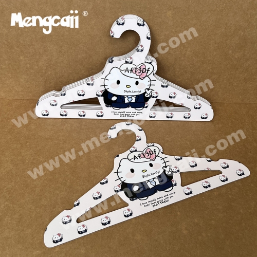 MENGCAII Custom Cartoon Cat Paper Hangers | Eco-Friendly & Premium Display for Apparel Retail
