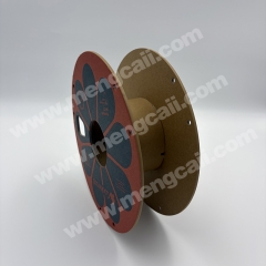 Custom-manufactured eco-friendly paper spools for 3D printing filament—cardboard reels and paper-based flanged spools for winding wire and cable.